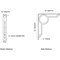 Ekena Millwork Maria Wrought Iron Bracket, (Single center brace), Antiqued Warm Silver 1 1/2"W x 10"D x 12"H BKTM01X10X12SMAAWS - alternate 6